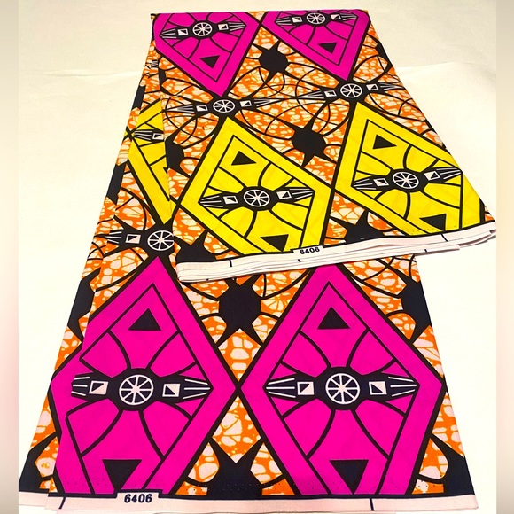 AFRICAN ANKARA FABRIC MATERIAL FOR CLOTH MAKING - Picture 1 of 1